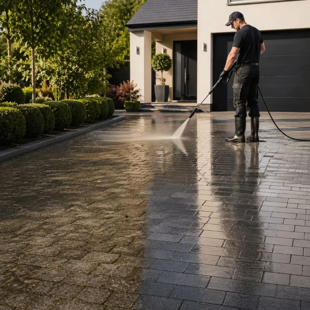 Professional driveway cleaning in London by Crown Clean London