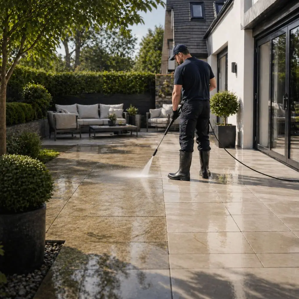 Professional patio cleaning in London by Crown Clean London
